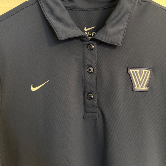 Nike Dri-Fit Villanova Wildcats Polo Shirt Women's Medium Navy Blue Athletic - Picture 3 of 5